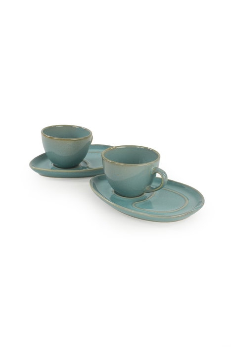 Hermia Juego de tazas de café Turquesa Hermia Juego de tazas de café Turquesa